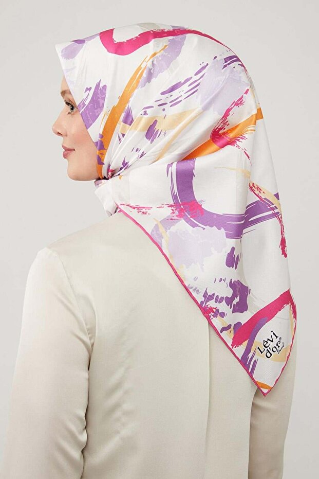 الفوشيه الطلاء نمط وشاح تويل - 3