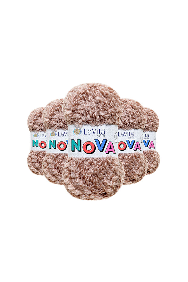 Nova Hand Knitting Yarn 20% Polyester 80% Acrylic 500Gr 5 Pcs (Ln4101 Light Rose)
