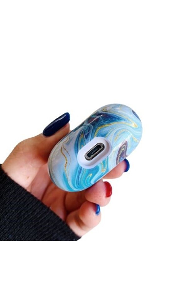 Headphone case, Apple, Plastic, Blue - 4
