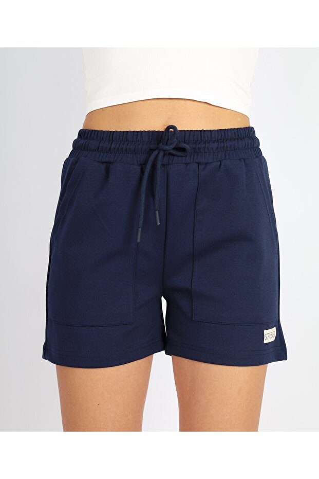 Lacivert Modal Rahat Kumaş Şort - 2