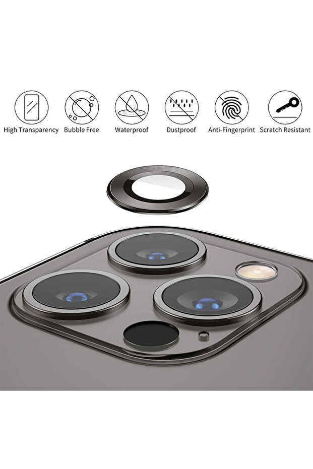 Camera Lens Protector Set compatible with Apple Iphone 14 Plus, 9H glass, - 3