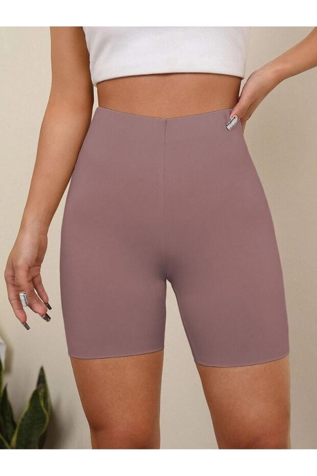 Porfy Model Esnek Şort Gül Kurusu Renk 093 - 1