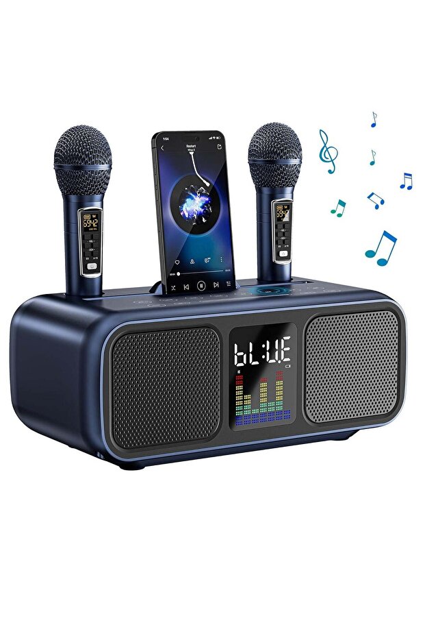 Smart Berry S39 Pro Portable Bluetooth Speaker With 2 Microphones UHF Wireless Karaoke Machine