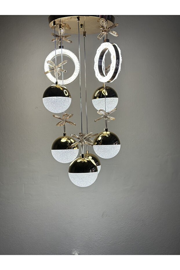 8’Lİ SARKIT LED VE KRİSTAL AVİZE MODELİMİZ - 3