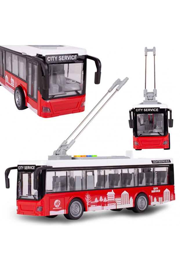 Interactive bus with realistic design, moving doors, 4 functional buttons with authentic sounds, lights - 2