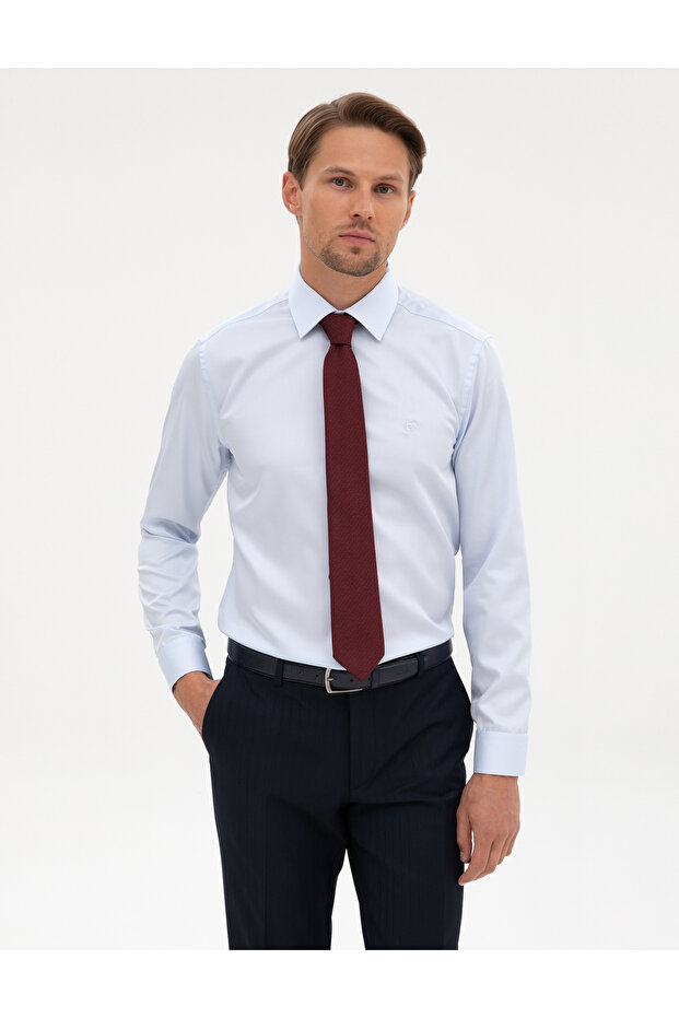 Light Blue Non Iron Easy Iron Slim Fit Shirt 50315254-Vr003