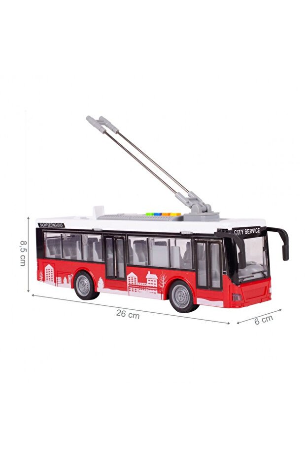 Interactive bus with realistic design, moving doors, 4 functional buttons with authentic sounds, lights - 3
