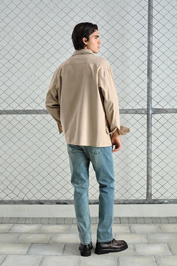 SÜET BEJ GÖMLEK - 2