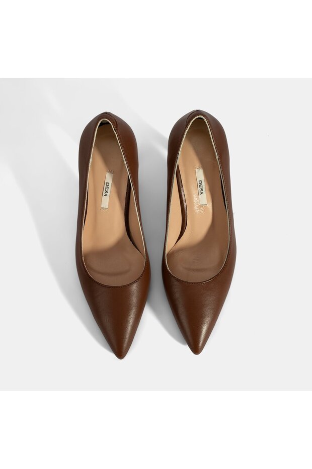 Kadın Taba Deri Stiletto - 7