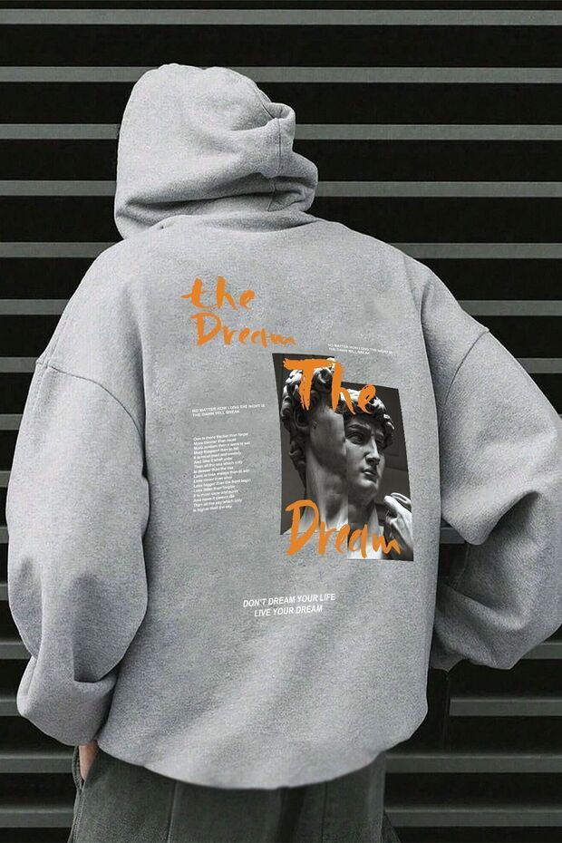 سويت شيرت كبير الحجم مطبوع عليه The Dream للجنسين