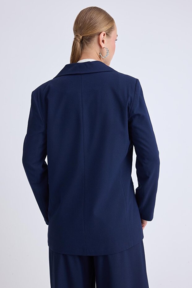 سترة بليزر أمامية بزر واحد - 3