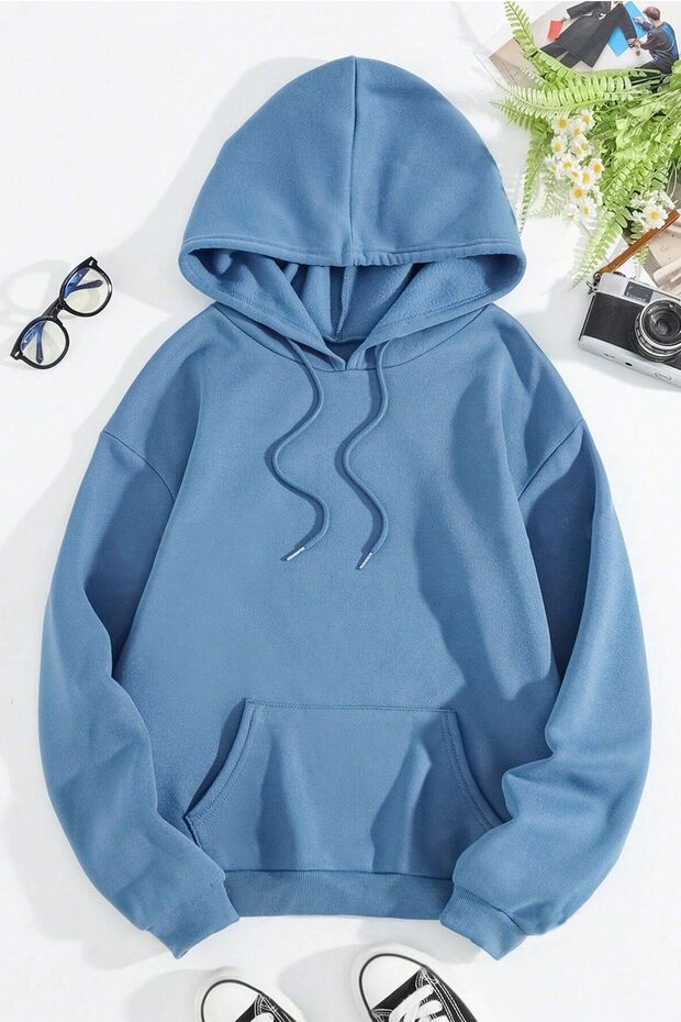 سويت شيرت مريح للجنسين مقاس كبير