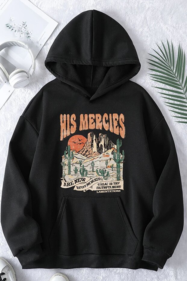 سترة His Mercies مطبوع قصة فضفاضة