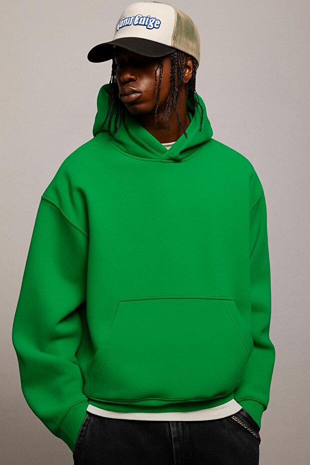 3-Ply Combed Cotton Printed Unisex Hooded Sweatshirt