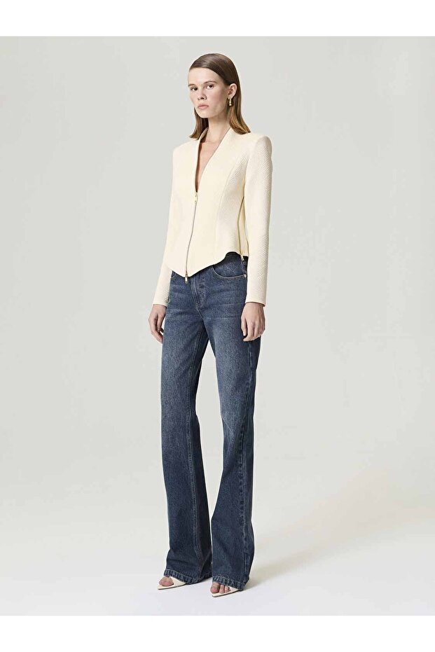 Fermuar Tasarımlı Bluz - 5