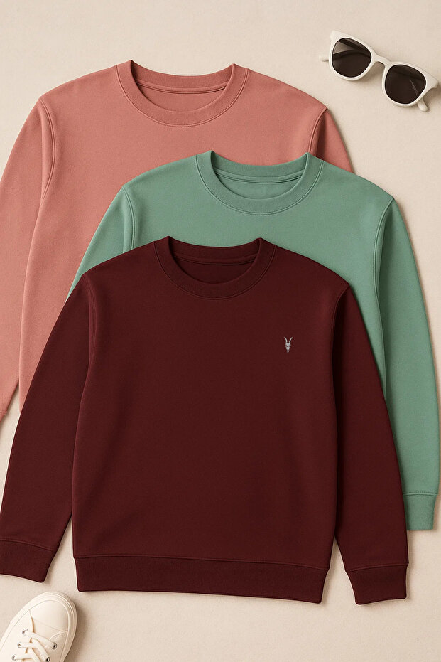 Men's Long Sleeve Winter Comfortable 3-Piece Sweatshirt