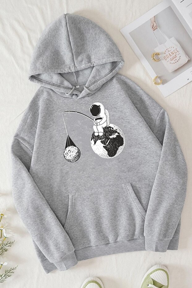Space Themed Printed Sweatshirt