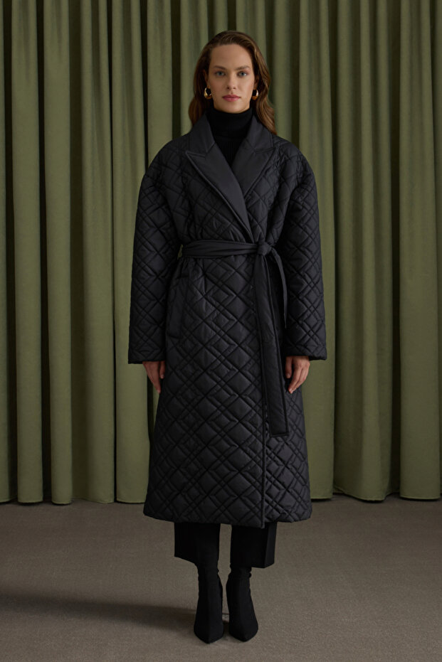 معطف مبطن بحزام متنقل - 3