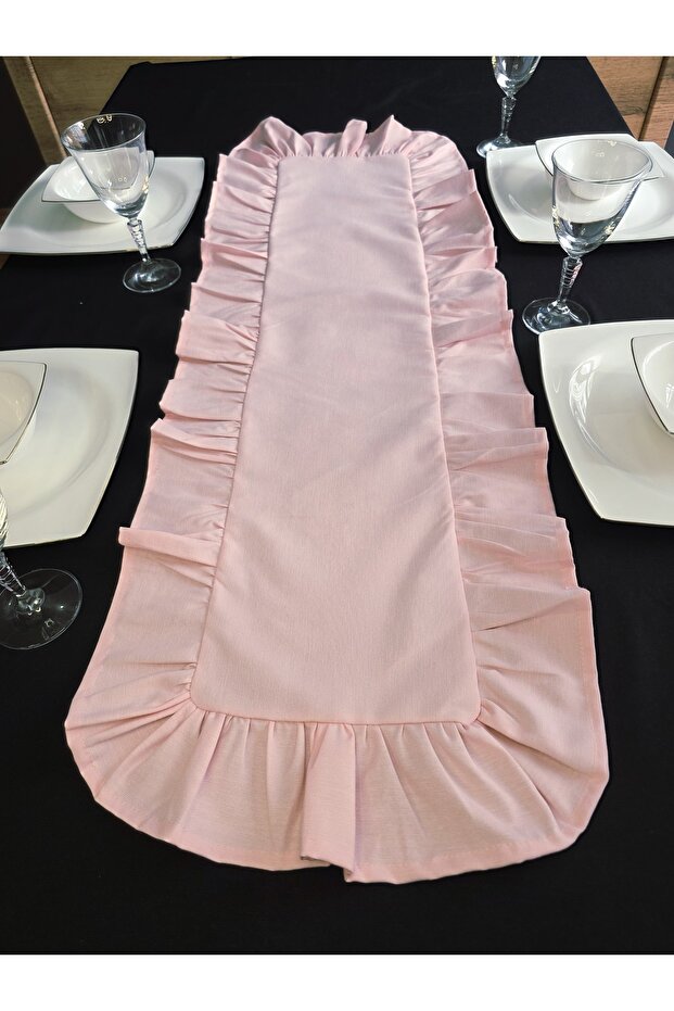 Ruffled Around the Edge Runner - Has a Liquid Repellent Property