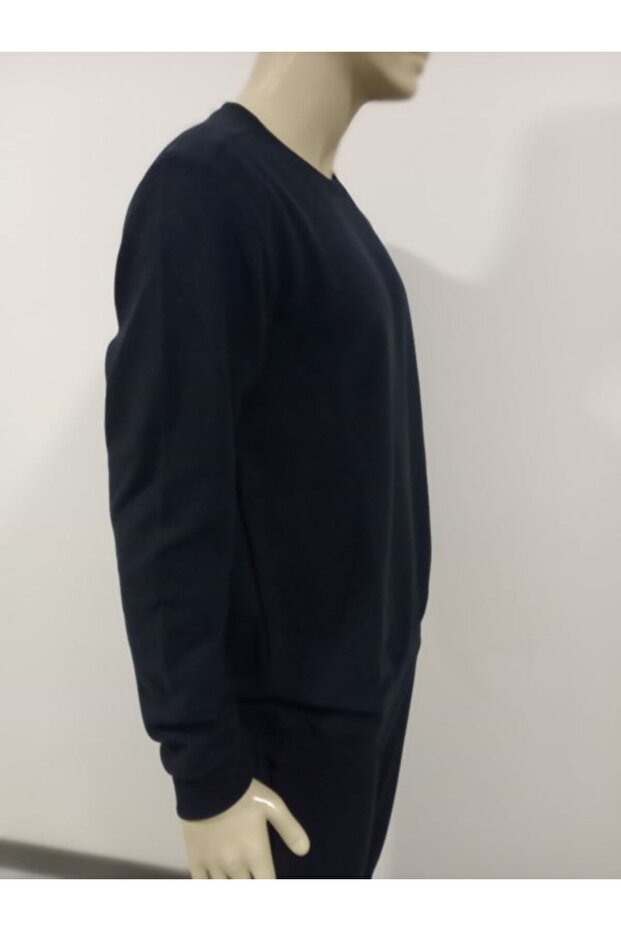 سترة رجالية أساسية بياقة مستديرة ونسيج وافل - 8