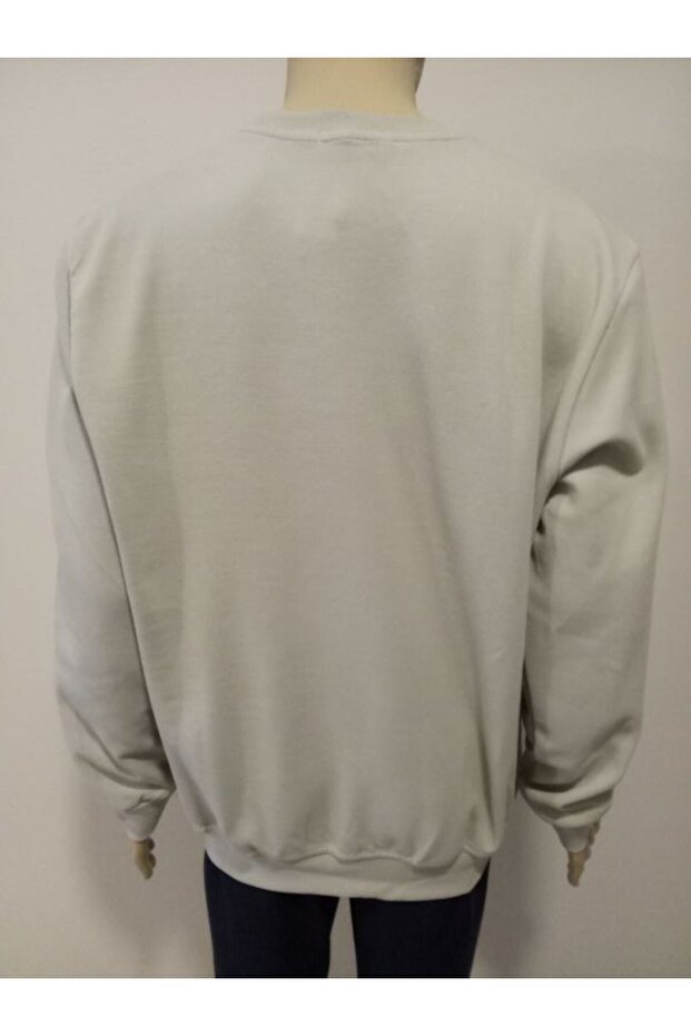 Men's Basic Round Neck Oversized Pique Sweater - 7