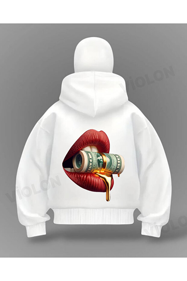 Clips Money Detail Full Mask Oversize Cardigan