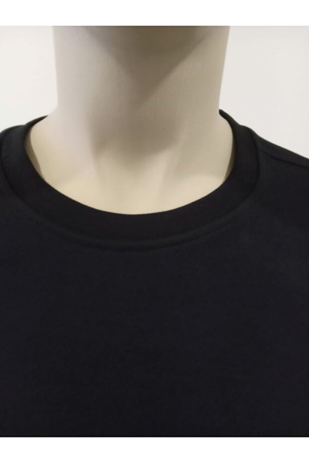 سترة رجالية أساسية بياقة مستديرة وتصميم فضفاض من قماش البيكيه - 7