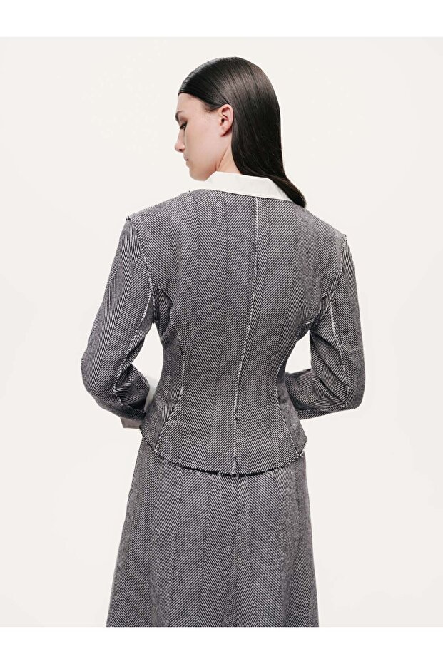 Dikiş Detaylı Ceket - 4