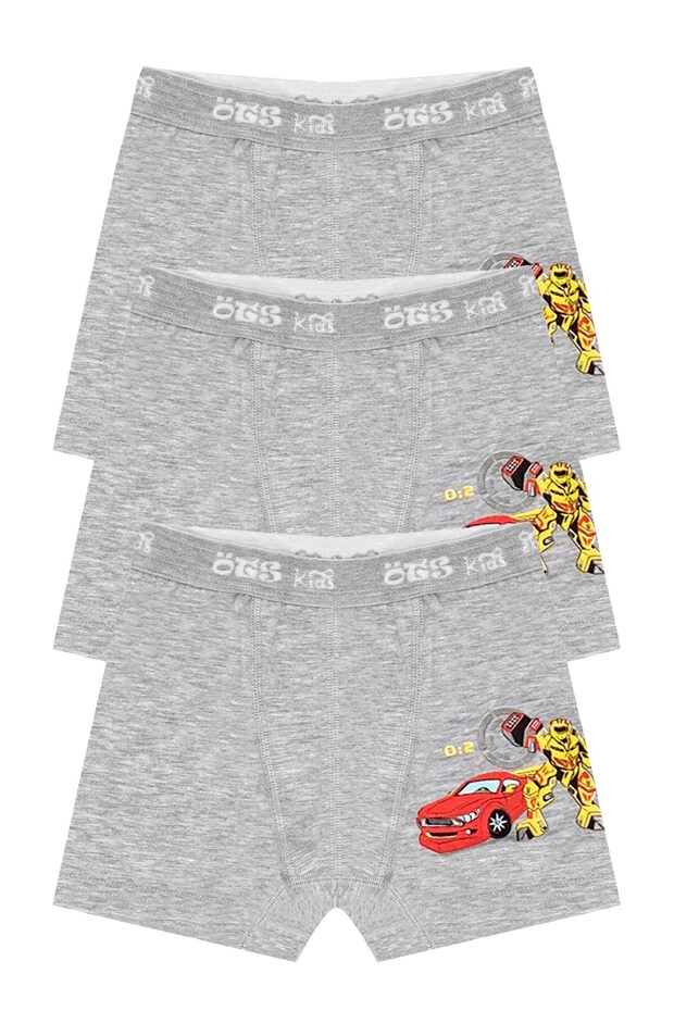 بوكسر للأولاد 3 قطع (96% قطن - 4% إيلاستين) - 1