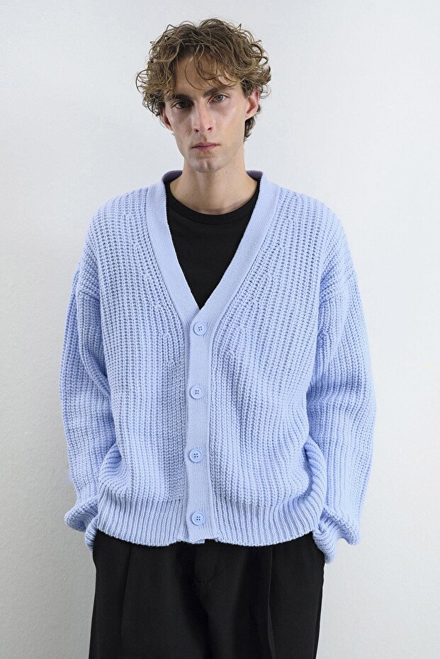 BASIC DOKULU MAVİ HIRKA - 5