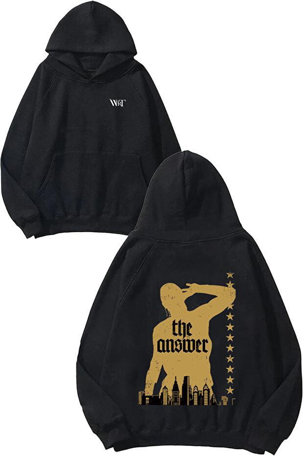 Allen Iverson 1 Design Back Printed Black Hooded Sweatshirt