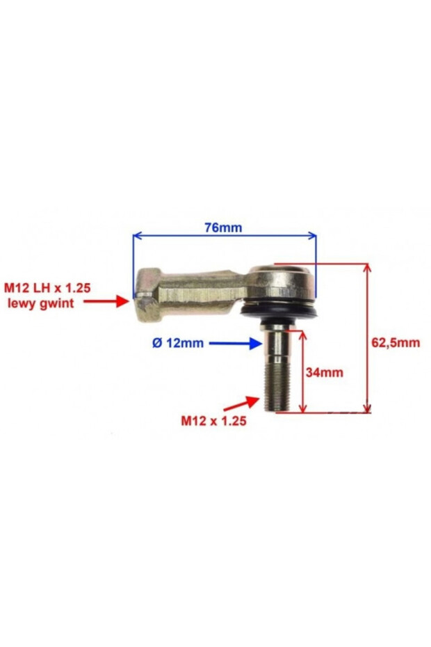 ATV bar end with internal thread (left-hand thread) - 2