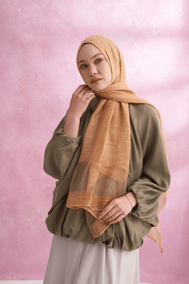 İpekli Eskitme model Şal - Dore - 1