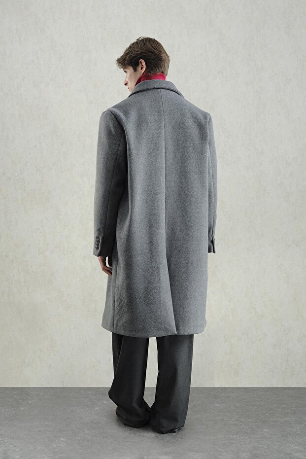 معطف أساسي من نوع كاشي أنثراسيت - 3