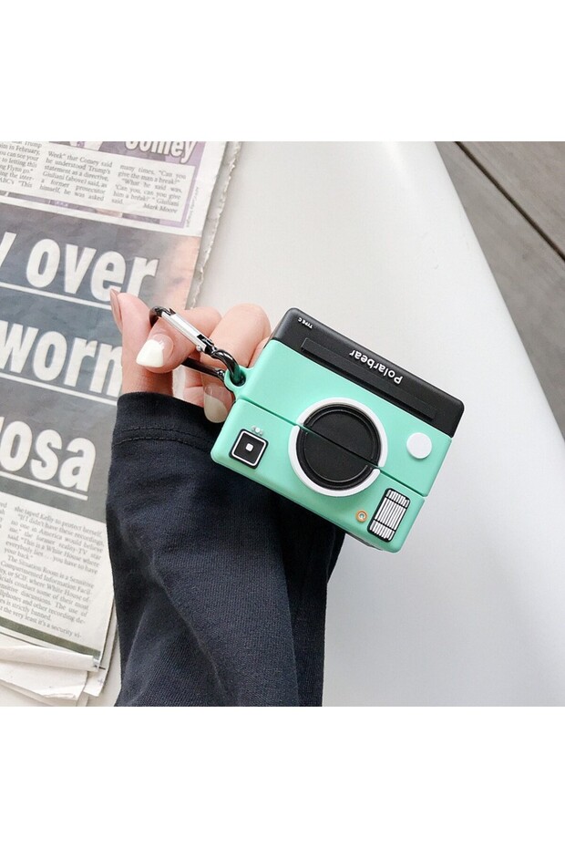 AirPods Case 1/2, Retro Camera Protective Silicone Skin Case for AirPods Pro