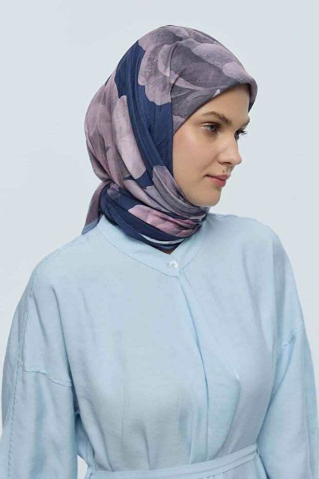 Rosa Desen Bambu Eşarp - 3