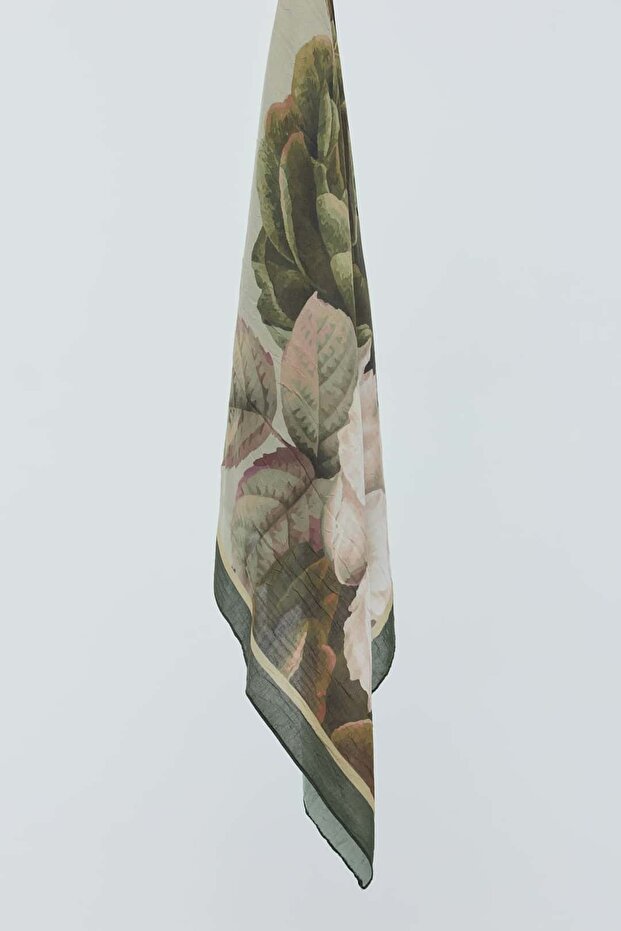 Rosa Desen Bambu Eşarp - 4