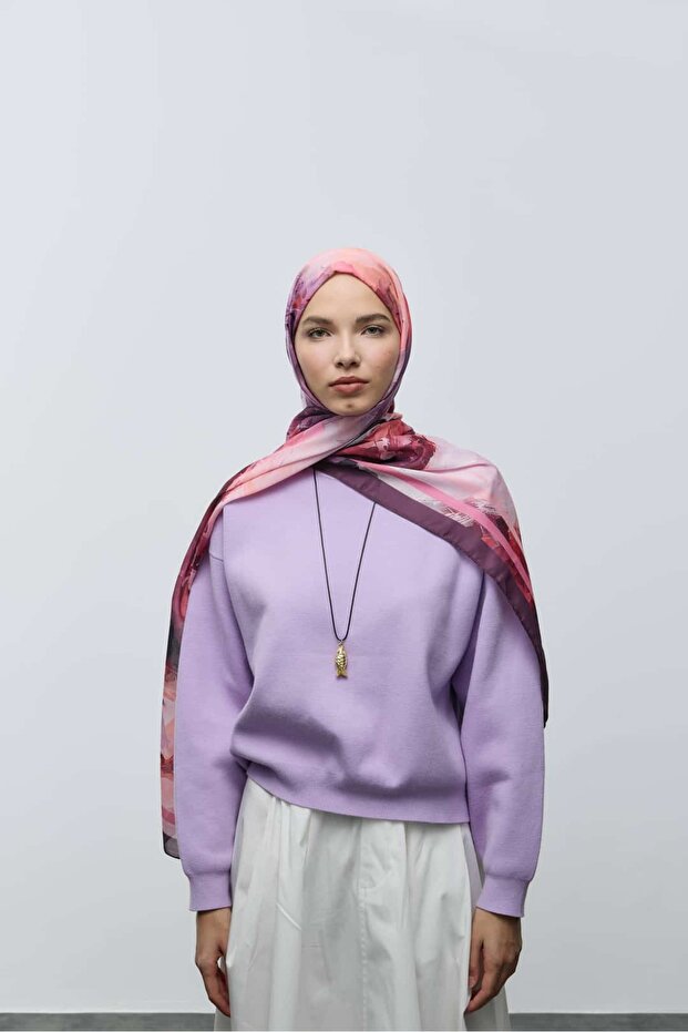 Abstract Pattern Cotton Shawl - 4