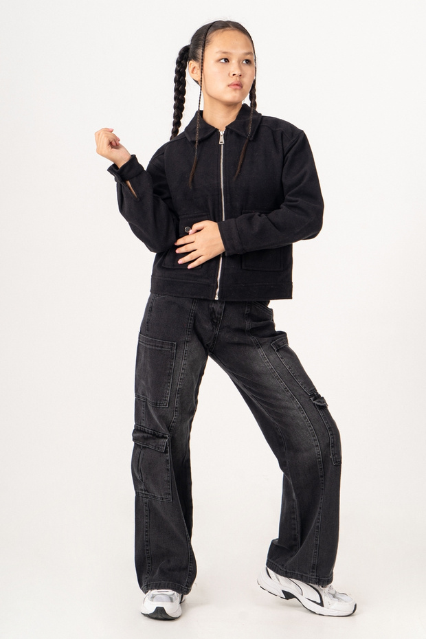 Girl's Cashmere Bomber Jacket 1551