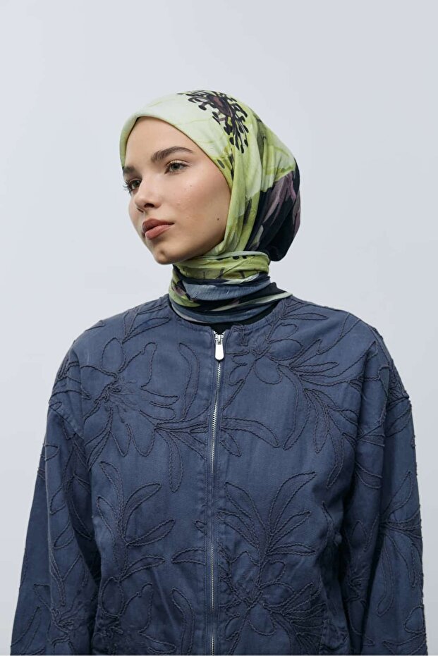 Roselith Desen Bambu Eşarp - 3