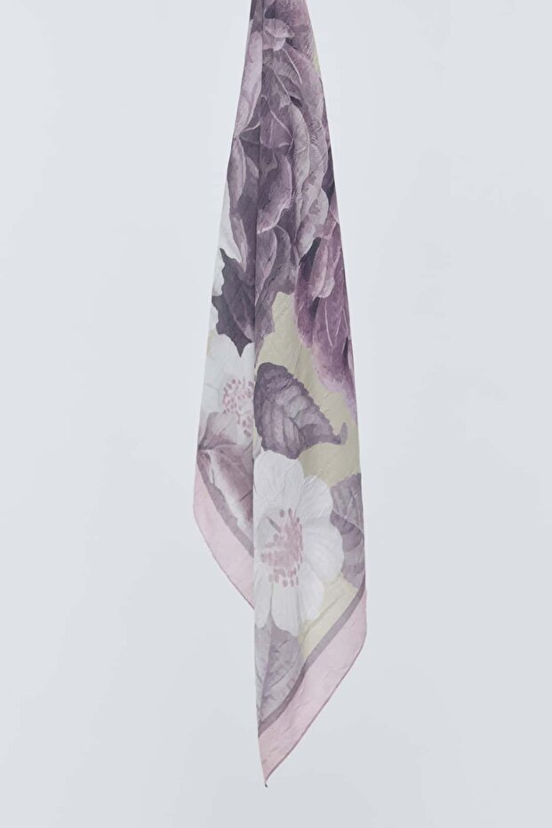 Rosa Desen Bambu Eşarp - 5