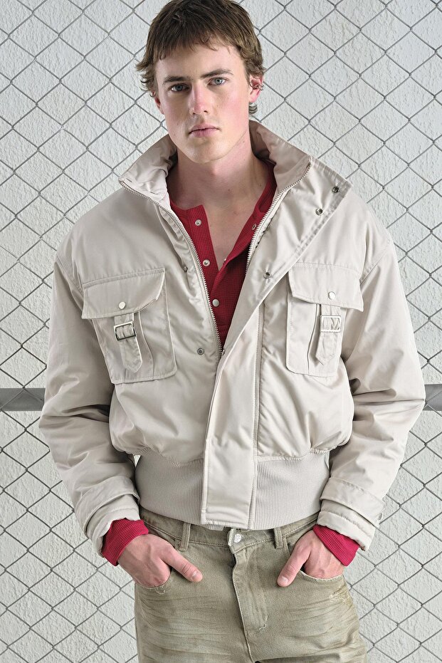 سترة بيضاء تقنية من نوع بومبر - 3