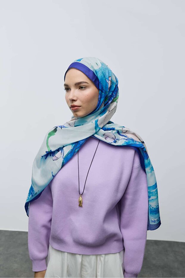 Nileya Pattern Cotton Shawl - 3