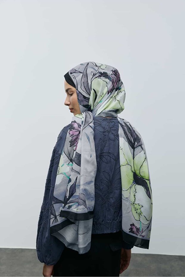 شال قطني بنقشة نيليا - 1