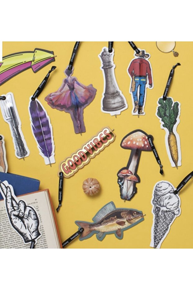 علامة كتاب مسطحة على شكل قلم - سكين وشوكة - 3