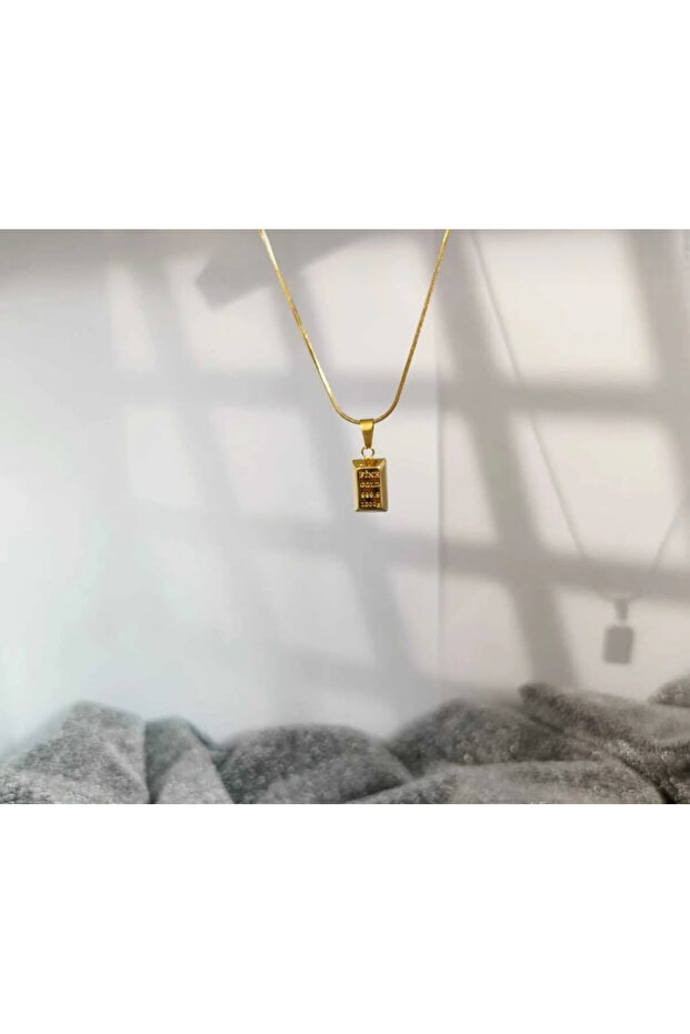 Külçeli Çelik Kolye - 2