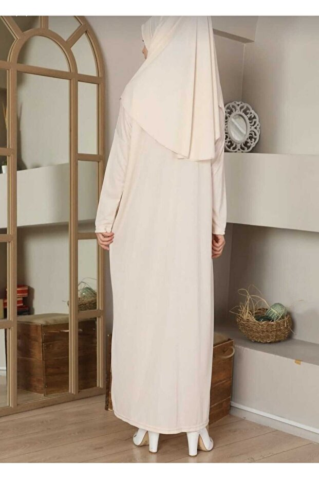 NAMAZ ELBİSESİ TEK PARÇA BOYDAN GİYMELİ - 2