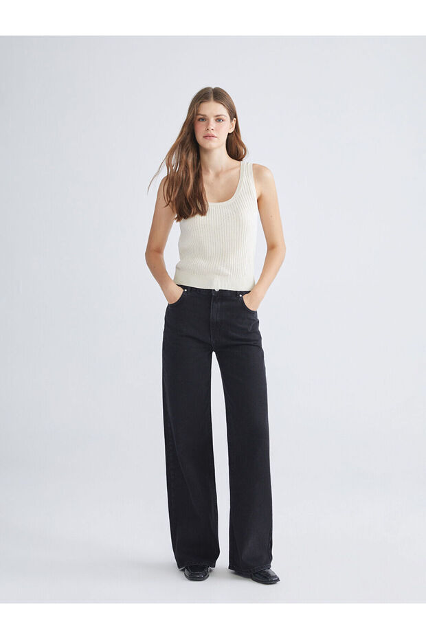 Wideleg Women's Jean Trousers