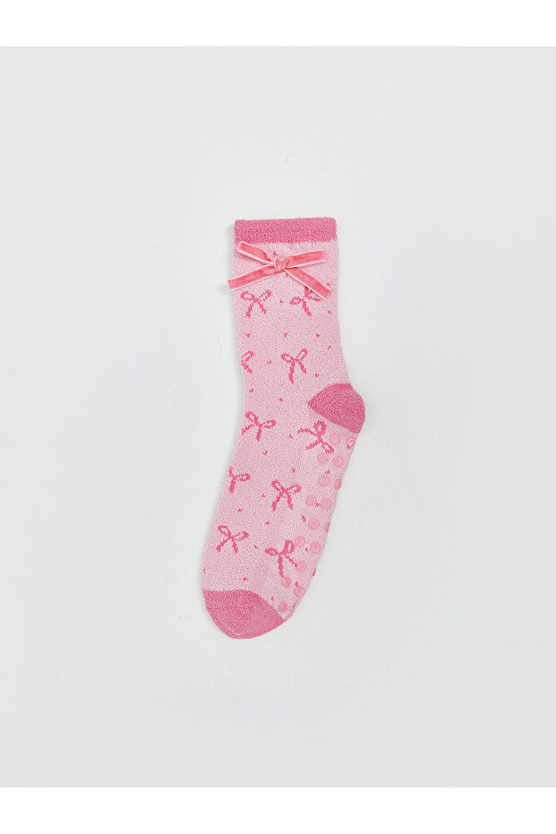 Alita City Lcw Home Pink Knitwear Patterned Women's Socks with a Difference