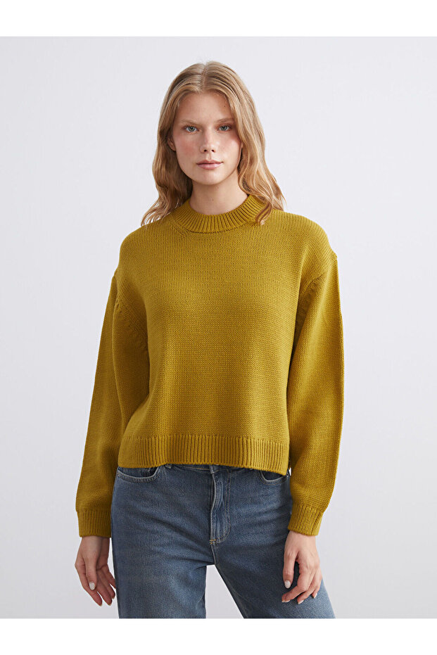 Crew Neck Oversize Women's Knitwear Sweater